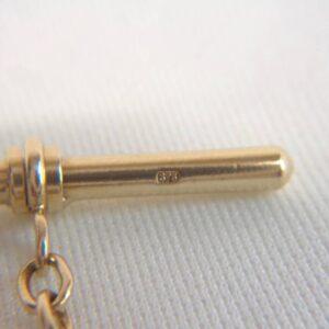Beautiful Figaro Style T-Bar Necklace 9ct Yellow Gold - Length 19 inches (48.26cm) - 13.6g (S8328) - Image 5