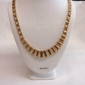 Unusual Necklace 9ct Yellow Gold - Length 17in (43.18cm) - 18.4g (S8146) - Image 1