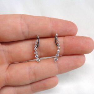 Graceful 0.45ct Diamond Earrings 18ct White Gold - Length 23mm (S8182) - Image 5