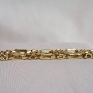 Fancy Panther/Kiss Link Bracelet 9ct Yellow Gold - Length 7 3/4in (S8319) - Image 3
