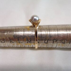Cultured Pearl Twist Ring 14ct Yellow Gold - Size N (US 6.75) (S8351) - Image 10