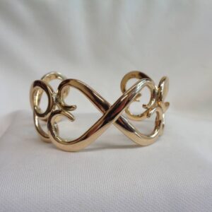 Solid Heart Bangle 9ct Yellow Gold - 45.4 grams! 60mm x 48mm (S8349) - Image 2