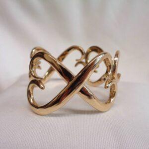 Solid Heart Bangle 9ct Yellow Gold - 45.4 grams! 60mm x 48mm (S8349) - Image 3