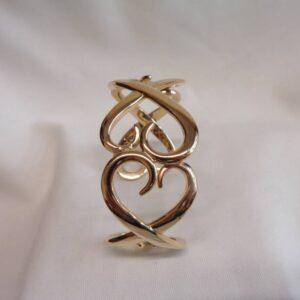 Solid Heart Bangle 9ct Yellow Gold - 45.4 grams! 60mm x 48mm (S8349) - Image 8