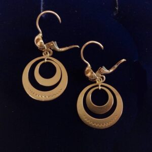 Vintage Fancy Drop Earrings 14ct Yellow Gold - Length 42mm (S8352) - Image 3