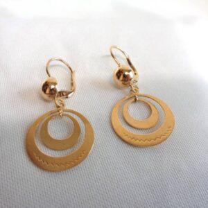 Vintage Fancy Drop Earrings 14ct Yellow Gold - Length 42mm (S8352) - Image 4