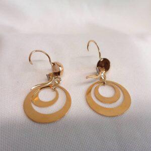 Vintage Fancy Drop Earrings 14ct Yellow Gold - Length 42mm (S8352) - Image 6