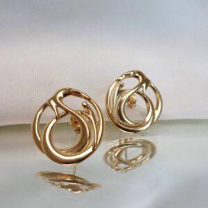 Ola Gorie Fancy Stud Earrings 9ct Yellow Gold - 19mm x 21mm (S8360) - Image 3