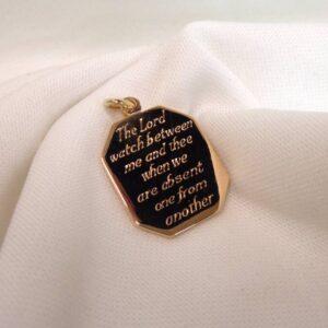 Mizpah Pendant 9ct Yellow Gold - Length 30mm - 7.9 grams (S8331) - Image 5