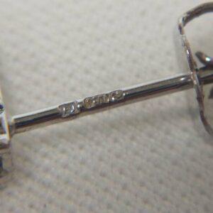 Sapphire and Diamond Drop Earrings 18ct White Gold - Length 18mm (S8341) - Image 4
