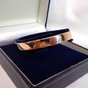 Solid 9 Carat Rose Gold Bangle - 23.8g - Heavy! - 60mm Diameter - 8mm Wide (S8188) - Image 6