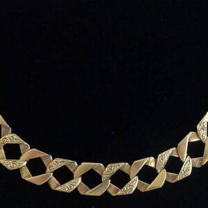 Curb Bracelet Solid 9ct Yellow Gold - Chaps Style - Length 8.75 inch - 26 grams - S8324 - Image 8