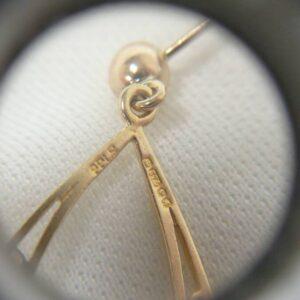 Fancy Teardrop Shaped Drop Earrings 9ct Yellow Gold - Filigree - Length 30mm (S8343) - Image 6