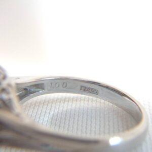 Emerald & Diamond Cluster Ring Platinum - Size L (S8198) - Image 8