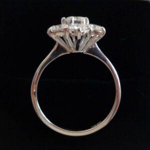 Quality 2.05ct Diamond Daisy Cluster Ring 18ct White Gold - Colour F/G Clarity VS! - Certified - Size P 1/2 (S8152) - Image 4