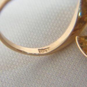 Vintage Turquoise and Seedpearl Ring 18ct Yellow Gold - Size N (US 6.75) (S8379) - Image 7