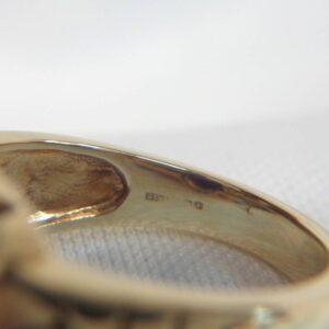 Amethyst Signet Ring 9ct Yellow Gold - Size Q 1/2 (US 8.25) (S8381) - Image 7