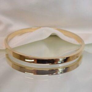 Solid 9ct Yellow Gold Bangle - 22.2g - 66mm Diameter - 4mm Wide (S8125) - Image 5