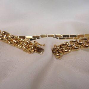 Panther Link Bracelet 9ct Yellow Gold - Length 7 1/2 in - 15.5g (S8273) - Image 3