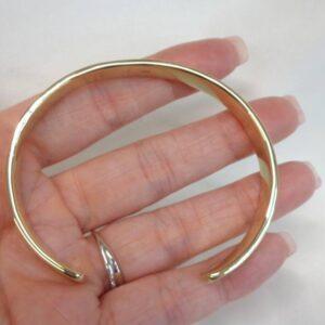Solid Torque Bangle 9ct Yellow Gold - 31.6g Heavy! - 64mm x 53mm - 7.5mm width (S8370) - Image 6