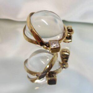 Pool Of Light Rock Crystal Pendant 9ct Yellow Gold - Length 26mm (S8382) - Image 5
