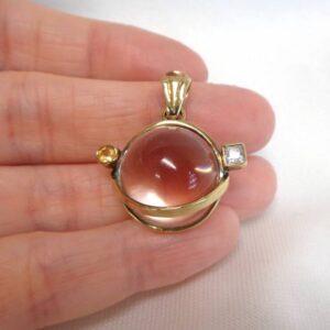 Pool Of Light Rock Crystal Pendant 9ct Yellow Gold - Length 26mm (S8382) - Image 6