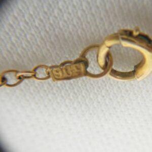 Antique Patterned Memorial Locket 9ct Yellow Gold - Length 37mm - Chain 16in (41cm) (S8383) - Image 6