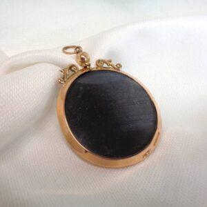 Antique c.1910 Double Sided Picture Locket 9ct Gold - Length 43mm  (S8384) - Image 1