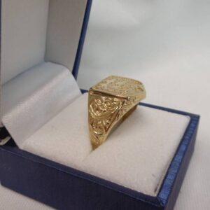 England Three Lions Shield Signet Ring 9ct Yellow Gold - Large Size Z +1 (S8390) - Image 5