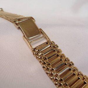 Vintage c.1986 Watch Strap Solid 9ct Yellow Gold - 30.9g Heavy! - 15.5mm Width - Length 16.2cm - 16.7cm (S8397) - Image 5