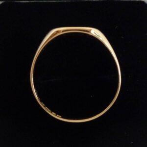 Vintage c.1971 Plain Polished Signet Ring Solid 18ct Yellow Gold - Size U 1/2- 7.8g (S8388) - Image 3