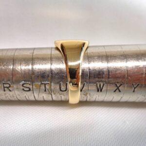 Vintage c.1971 Plain Polished Signet Ring Solid 18ct Yellow Gold - Size U 1/2- 7.8g (S8388) - Image 8