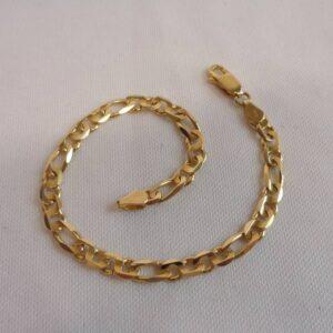 Fancy Figaro Style Bracelet 9ct Yellow Gold - Length 7 1/4 inches (18.41cm) - 6.5g (S8405) - Image 5