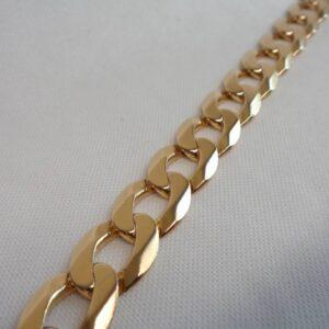 Solid Curb Bracelet 9ct Yellow Gold - Length 9.25 inches (23.49cm) - Heavy 45.0 grams (S8309) - Image 3