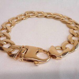 Solid Curb Bracelet 9ct Yellow Gold - Length 9.25 inches (23.49cm) - Heavy 45.0 grams (S8309) - Image 4