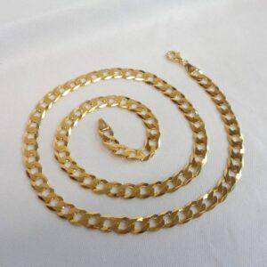 Curb Chain Solid 9ct Yellow Gold - Length 24 inches (60.96cm) - 34.2g (S8407) - Image 5