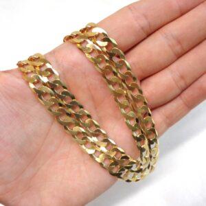 Curb Chain Solid 9ct Yellow Gold - Length 24 inches (60.96cm) - 34.2g (S8407) - Image 7