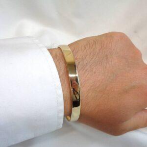 Solid Bangle 9ct Yellow Gold - 37.4g - Heavy! - 68mm Diameter - 7.5mm Wide (S8262) - Image 6