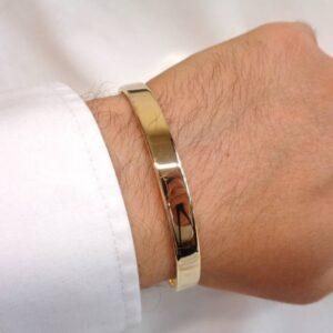 Solid Bangle 9ct Yellow Gold - 37.4g - Heavy! - 68mm Diameter - 7.5mm Wide (S8262) - Image 5