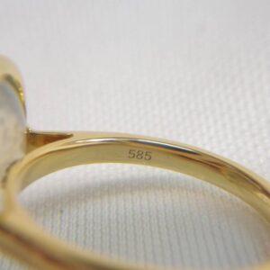 Beautiful Moonstone Ring 14ct Yellow Gold - Size O (US 7) (S8409) - Image 6
