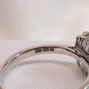 Quality Emerald & Diamond Cluster Ring 18ct White Gold - Size N 1/2 (US 6.75) (S7915) - Image 7