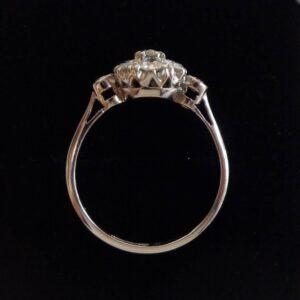 Antique 0.50ct Diamond Cluster Ring Platinum - Size L 1/2 (US 6) (S7568) - Image 3