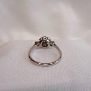 Antique 0.50ct Diamond Cluster Ring Platinum - Size L 1/2 (US 6) (S7568) - Image 5