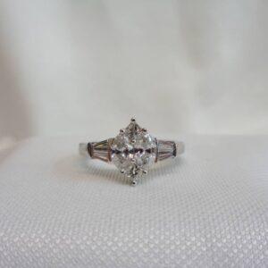 Certified 1.12ct Diamond Cluster Ring 18ct White Gold - Size N (S7870) - Image 4