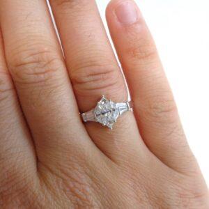 Certified 1.12ct Diamond Cluster Ring 18ct White Gold - Size N (S7870) - Image 9