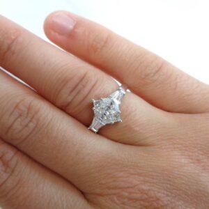 Certified 1.12ct Diamond Cluster Ring 18ct White Gold - Size N (S7870) - Image 10