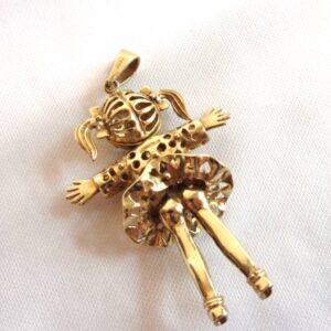 Ragdoll Pendant Solid 9ct Yellow Gold - Length 63mm - 14.5 grams (S8425) - Image 4