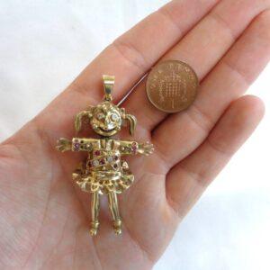Ragdoll Pendant Solid 9ct Yellow Gold - Length 63mm - 14.5 grams (S8425) - Image 7