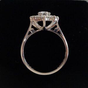 Vintage c.1975 1.02ct Diamond Daisy Cluster Ring 18ct White Gold - Size N - Colour F/G Clarity VS/SI (S8243) - Image 3