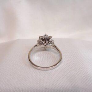 Vintage c.1975 1.02ct Diamond Daisy Cluster Ring 18ct White Gold - Size N - Colour F/G Clarity VS/SI (S8243) - Image 5